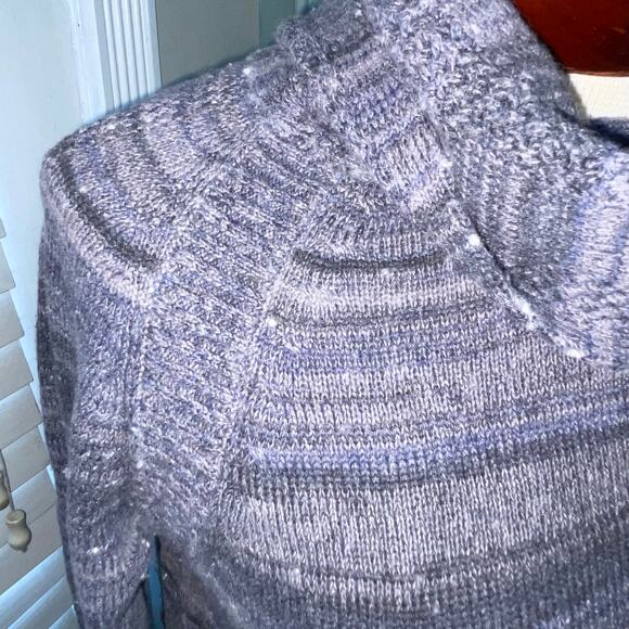 Prana Gray Cowl Neck Sweater Dress Womens Medium Casual Indie Winter Cozy - Picture 3 of 8